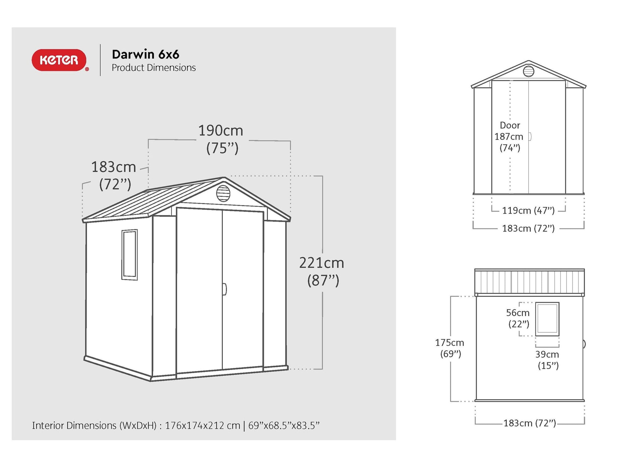 Keter Darwin Shed - Brown