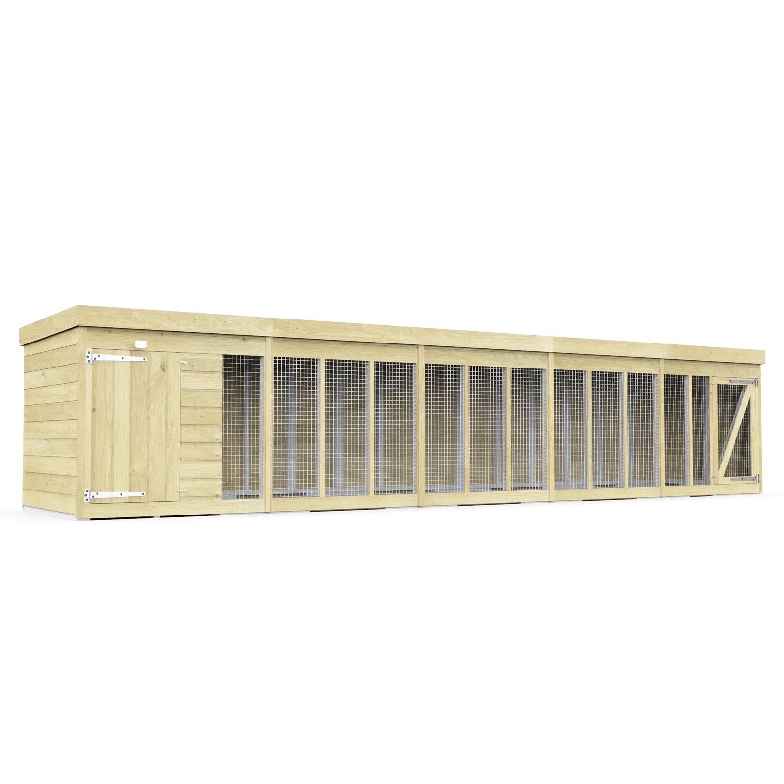 Elmstead Standard Height Dog Kennel And Run External View