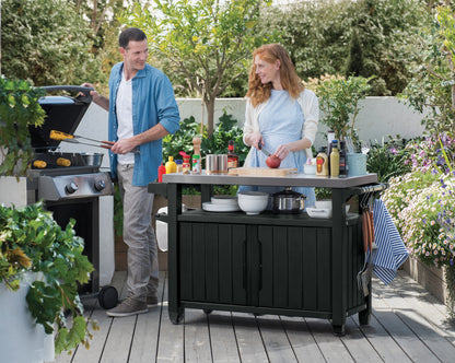 Keter Unity XL Outdoor Kitchen Prep Cart with Storage