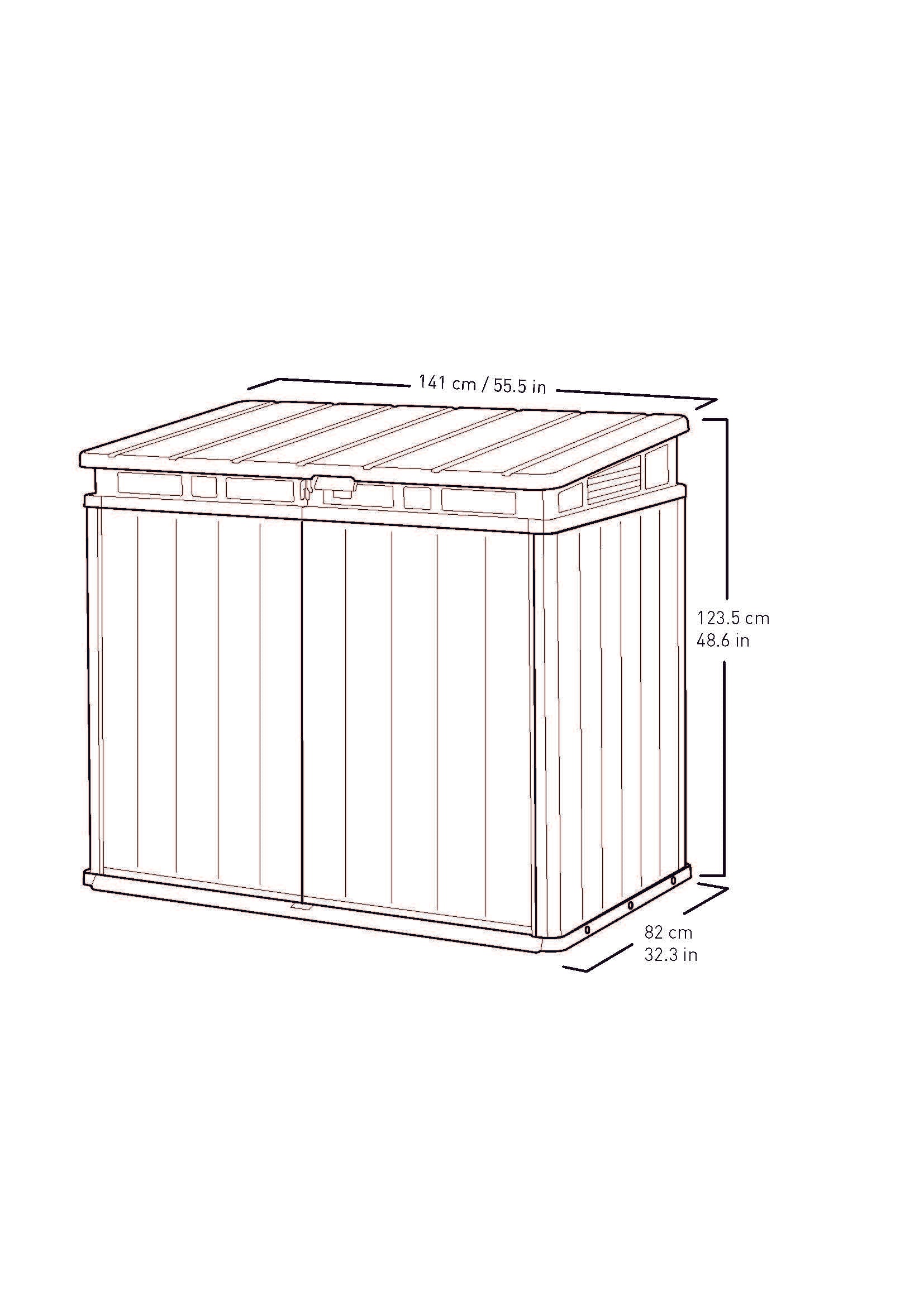 Keter Duotech Elite Garden Storage / Waste Bin Storage
