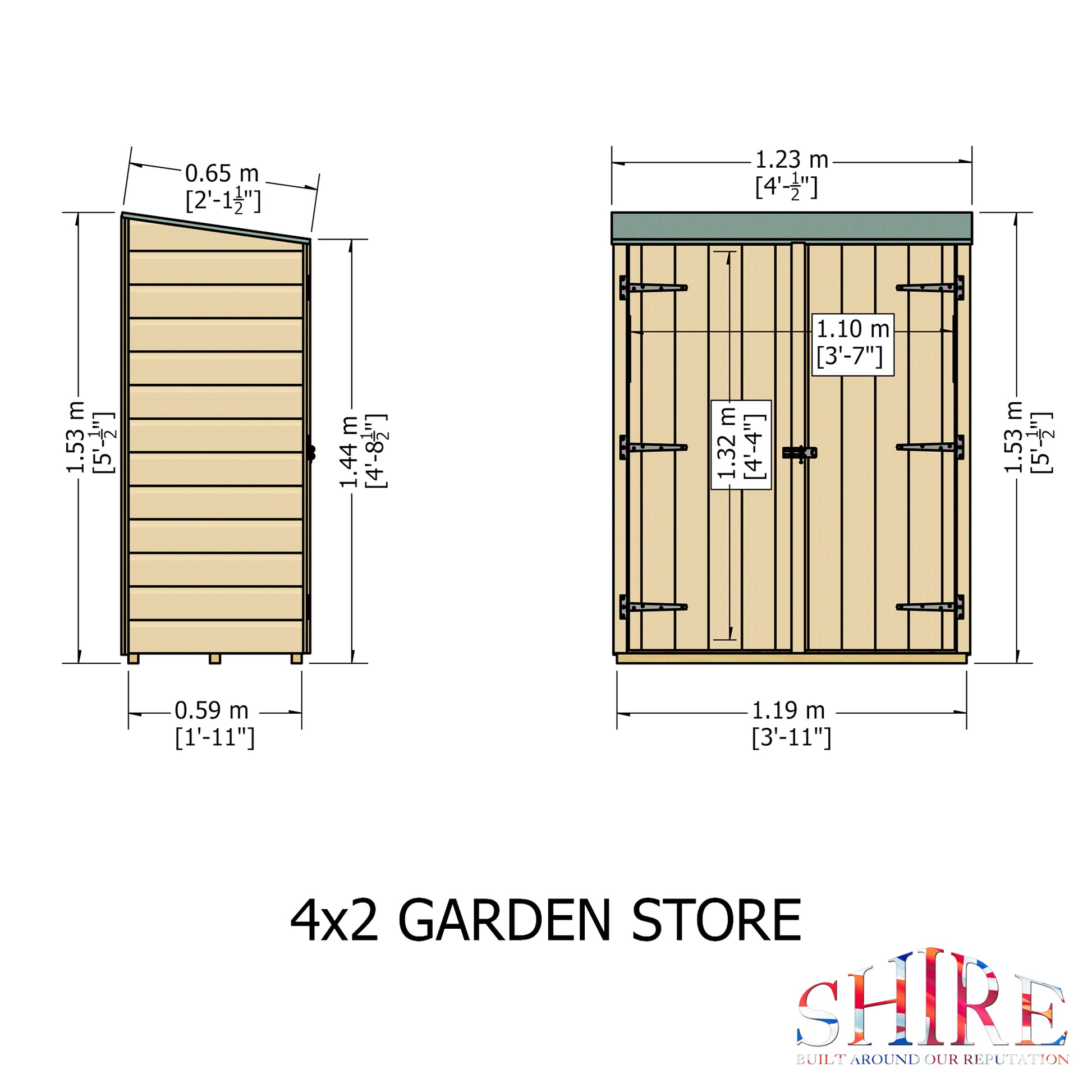Shire Wooden Garden Store 4x2