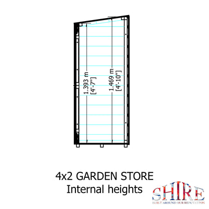 Shire Wooden Garden Store 4x2