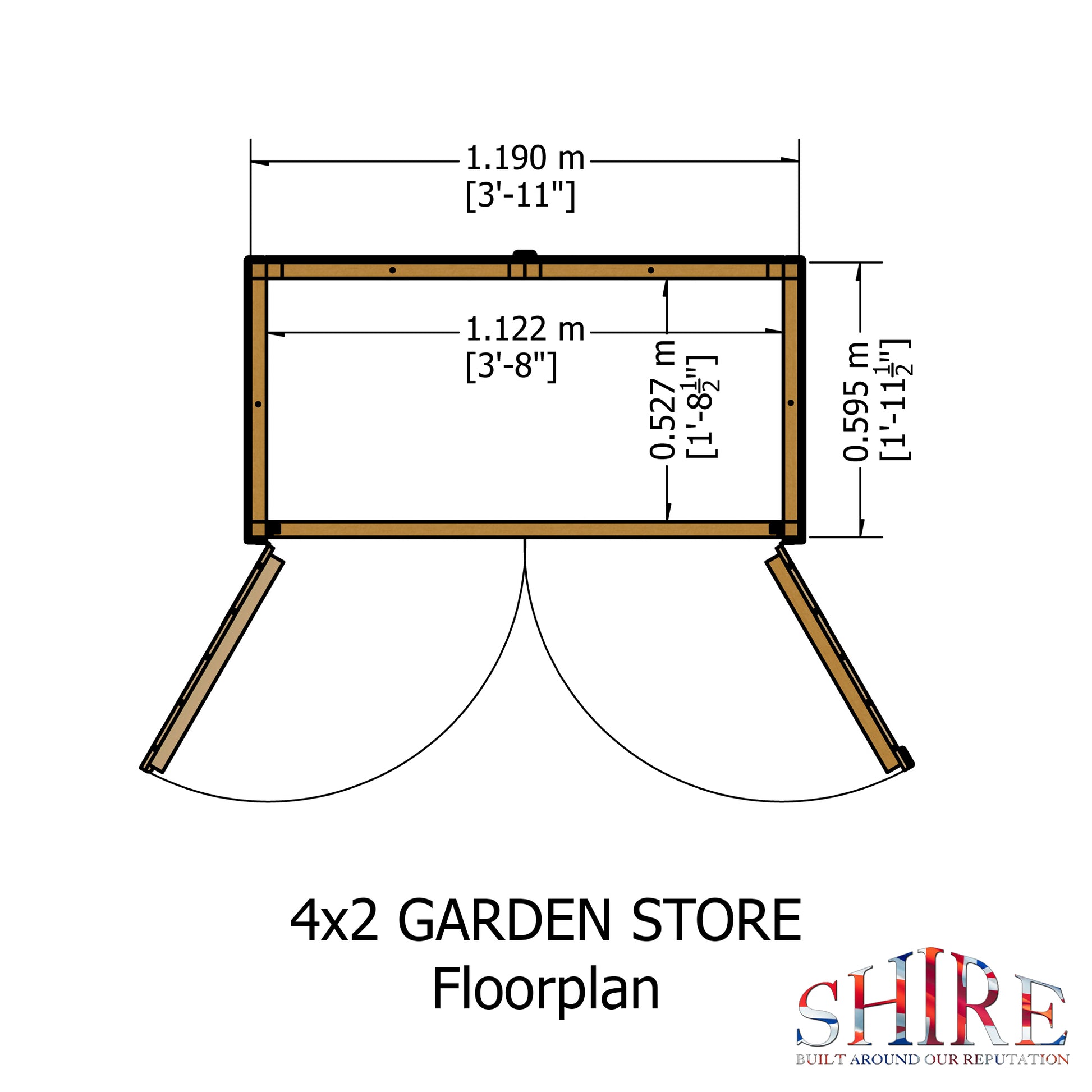 Shire Wooden Garden Store 4x2