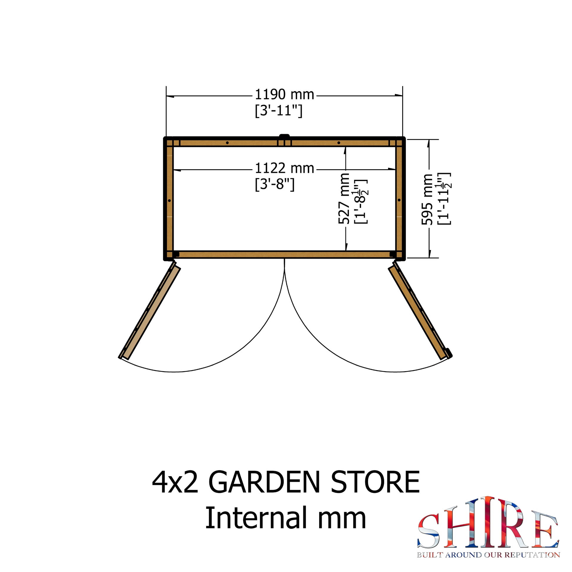 Shire Wooden Garden Store 4x2