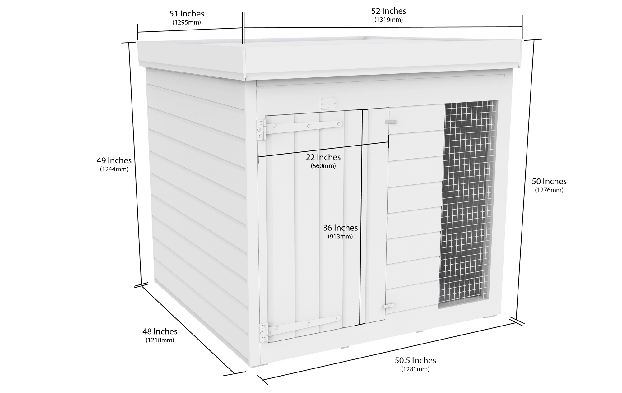Elmstead Standard Height Dog Kennel And Run Dimensional Drawings