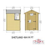 Shire Shetland Apex Shed 4x4