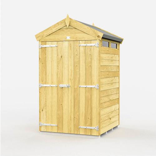Elmstead Apex Security Shed Double Door External View