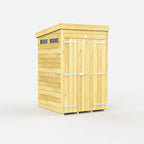 Elmstead Pent Security Shed Double Door External View