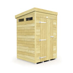 Elmstead Pent Security Shed Single Door External View