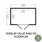 Shire Apex Dip Treated Overlap Garden Shed 4x6