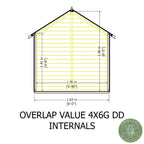 Shire Apex Dip Treated Overlap Garden Shed 4x6