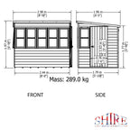 Shire Sun Pent Shiplap Potting Shed 8x6