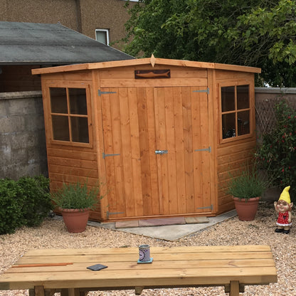 Shire Pressure Treated Shiplap Corner Shed 7x7