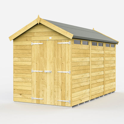 Elmstead Apex Security Shed Double Door External View