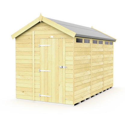 Elmstead Apex Security Shed Single Door External View