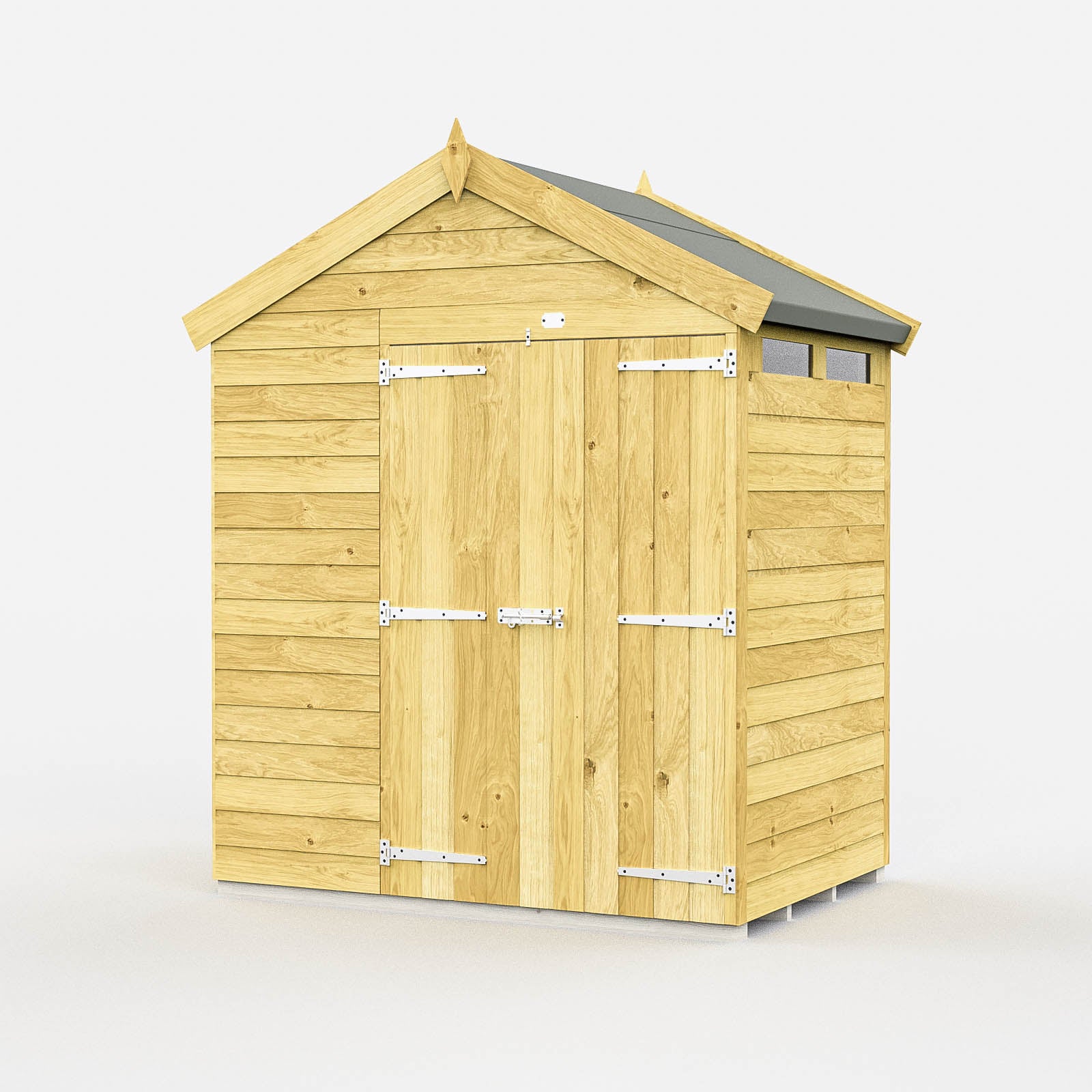 Elmstead Apex Security Shed Double Door External View