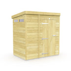 Elmstead Pent Security Shed Single Door External View