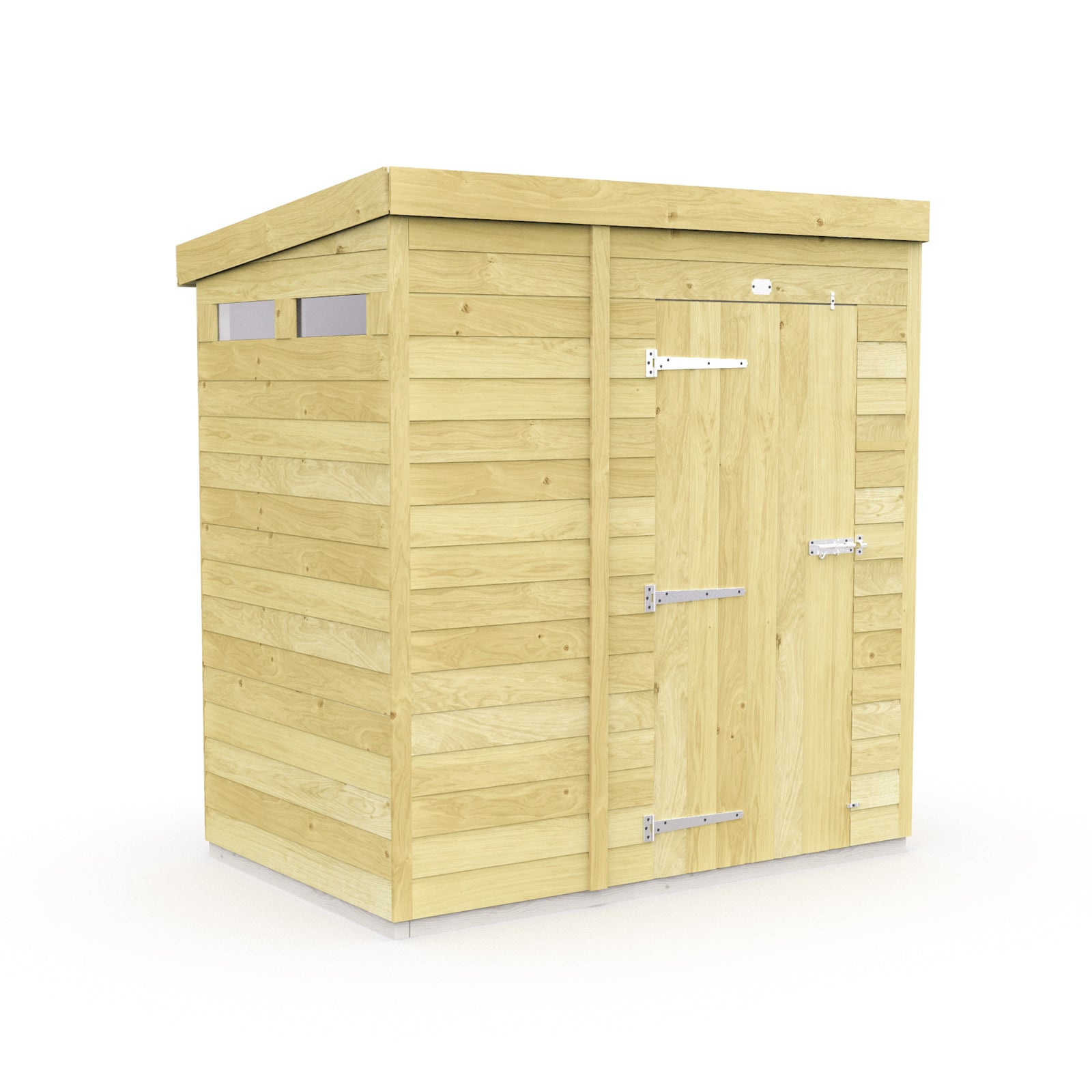 Elmstead Pent Security Shed Single Door External View