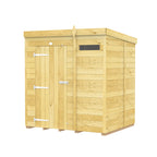 Elmstead Pent Security Shed Single Door External View