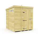 Elmstead Pent Security Shed Single Door External View
