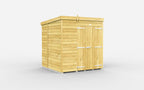 Elmstead Pent Shed Double Door Without Windows External View