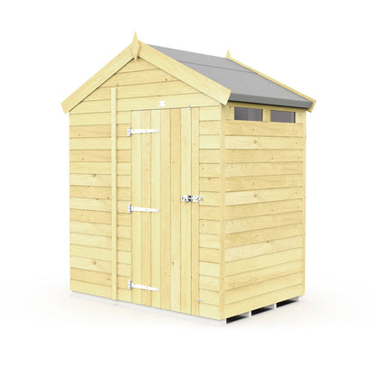 Elmstead Apex Security Shed Single Door External View