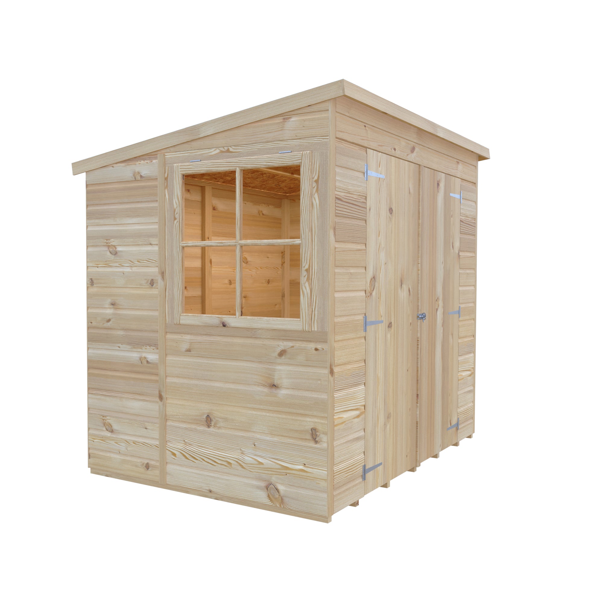 Shire Pent Shiplap Tongue & Groove Garden Shed 7x5