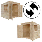 Shire Pent Shiplap Tongue & Groove Garden Shed 7x5