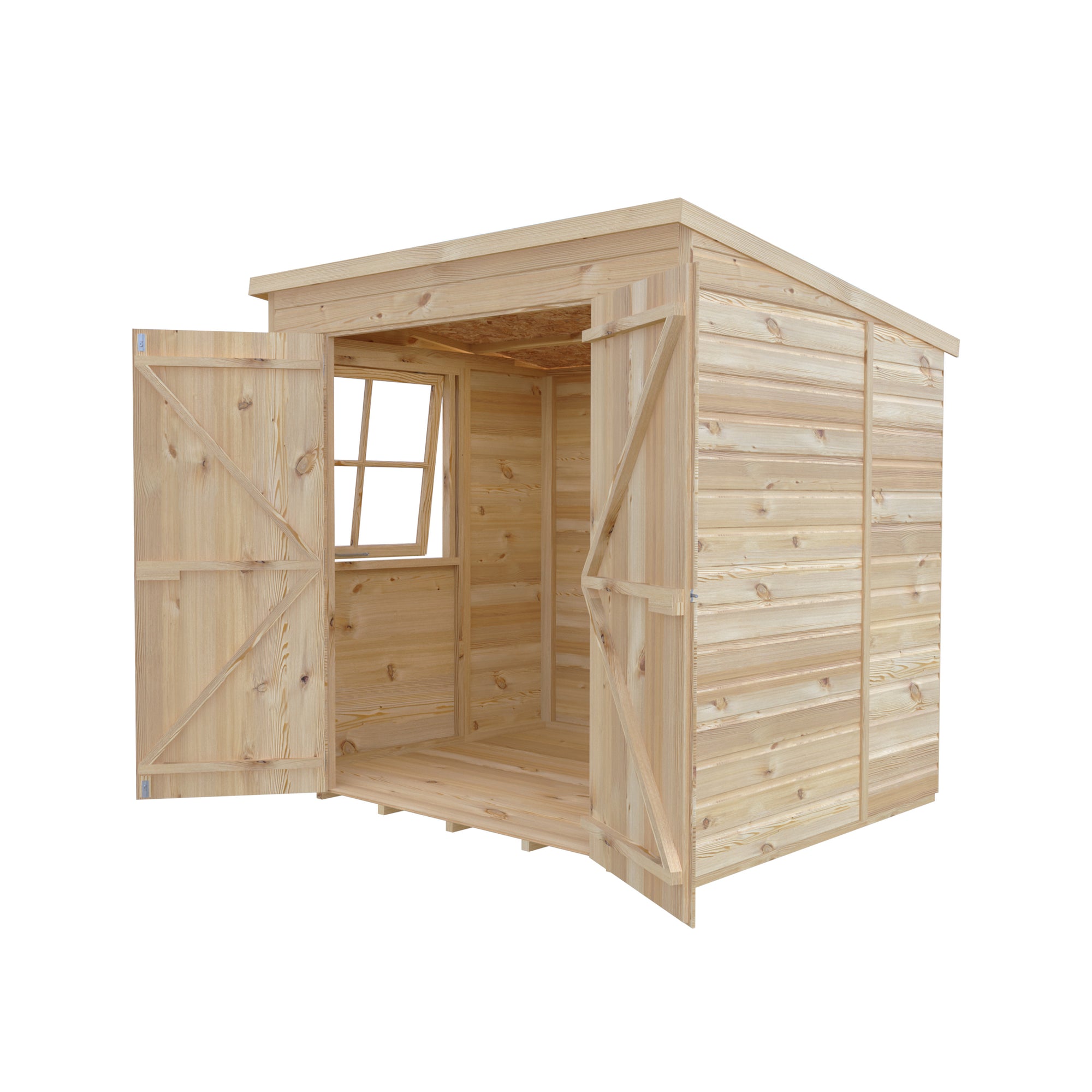 Shire Pent Shiplap Tongue & Groove Garden Shed 7x5