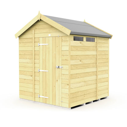 Elmstead Apex Security Shed Single Door External View