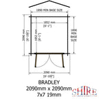Shire Bradley 19mm Log Cabin 7x7