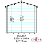 Shire Bradley 19mm Log Cabin 7x7