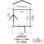 Shire Camelot 19mm Log Cabin 7x7