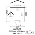 Shire Camelot 19mm Log Cabin 7x7