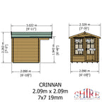 Shire Crinan 19mm Log Cabin 7x7