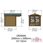 Shire Crinan 19mm Log Cabin 7x7
