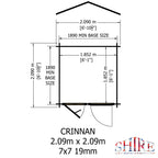 Shire Crinan 19mm Log Cabin 7x7