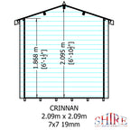 Shire Crinan 19mm Log Cabin 7x7
