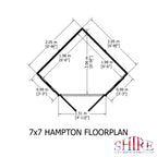 Shire Hampton Corner Summerhouse 7x7