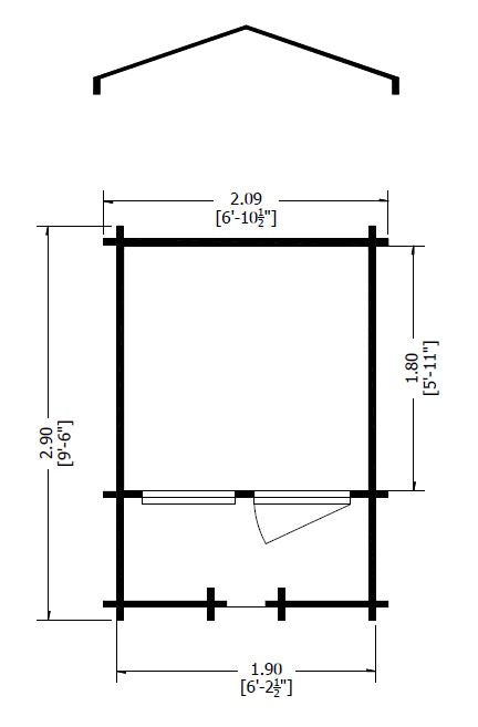 Shire Maulden 19mm Log Cabin With Veranda 7x7