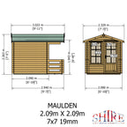 Shire Maulden 19mm Log Cabin With Veranda 7x7