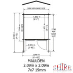 Shire Maulden 19mm Log Cabin With Veranda 7x7