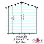 Shire Maulden 19mm Log Cabin With Veranda 7x7