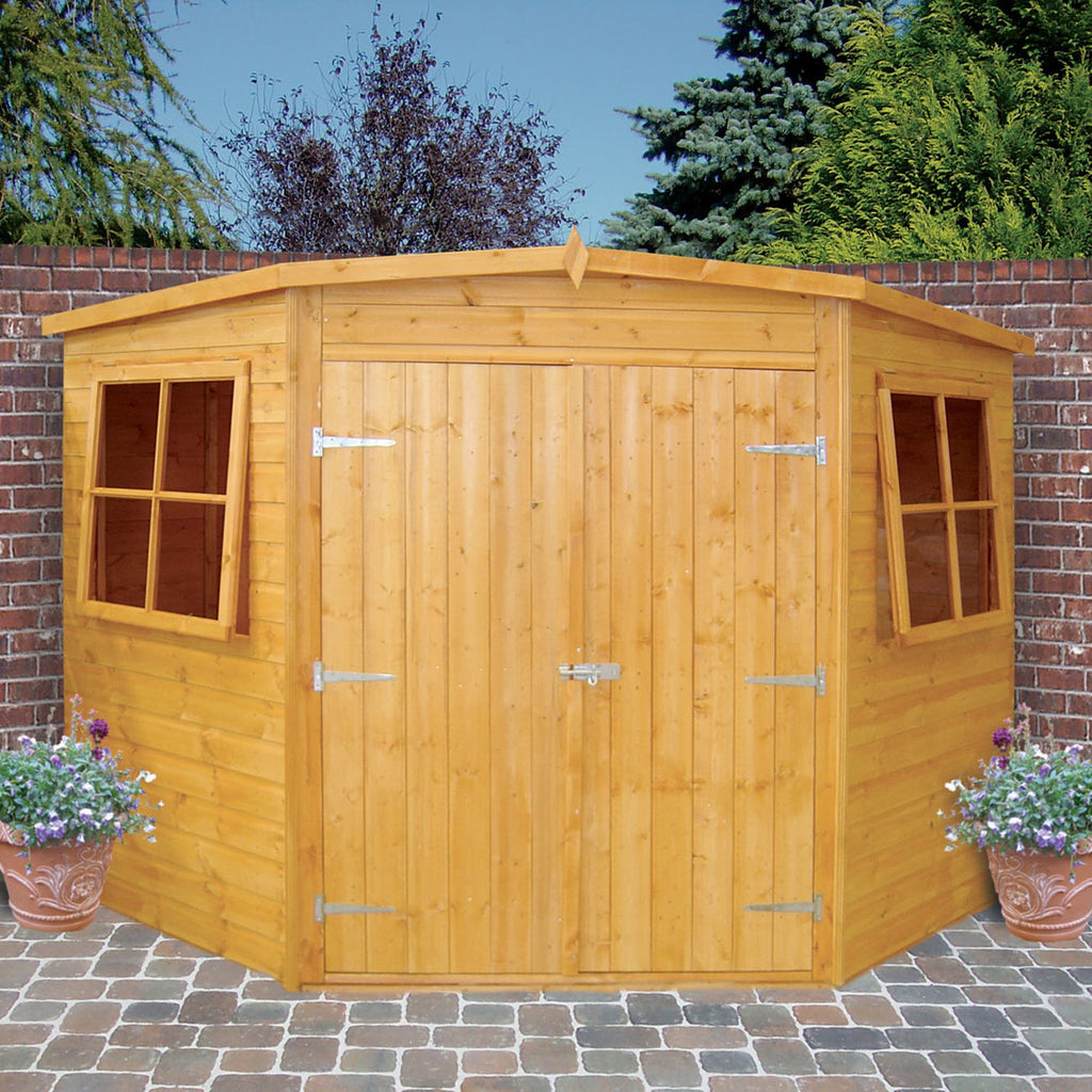 Shire Pressure Treated Shiplap Corner Shed 8x8