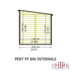 Shire Pent Shiplap Tongue & Groove Garden Shed 8x6