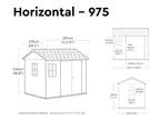 Keter Newton Plus Resin Shed Grey - 15 Year Guarantee