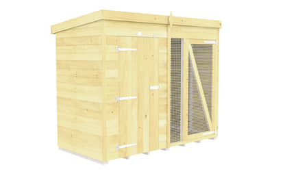 Elmstead Full Height Dog Kennel And Run External View