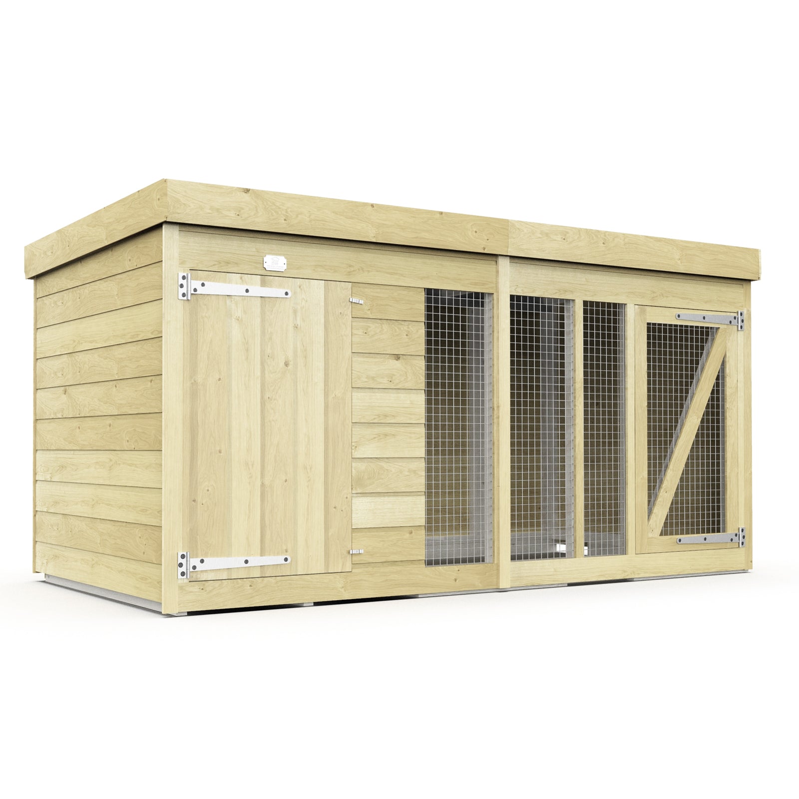 Elmstead Standard Height Dog Kennel And Run External View