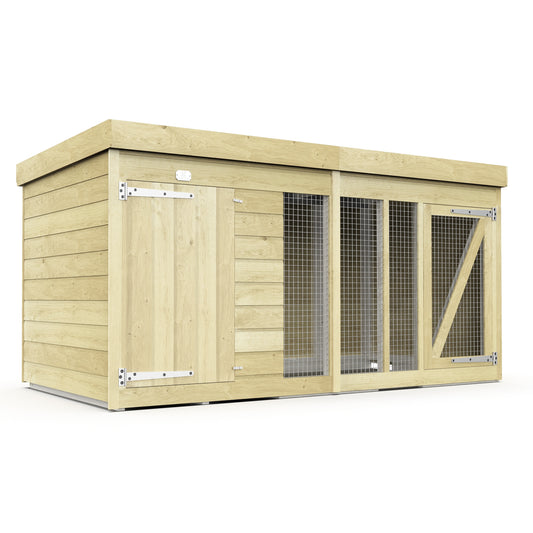 Elmstead Standard Height Dog Kennel And Run External View
