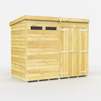 Elmstead Pent Security Shed Double Door External View